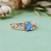 Evolvegem "Vernal Moon" Triple Goddess Opal Zircon Ring