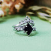 Evolvegem "Celestial Sand" 2Pcs Blue Sandstone Ring Set
