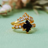 Evolvegem "Celestial Sand" 2Pcs Blue Sandstone Ring Set