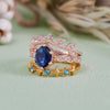 Evolvegem "Aurelia Azure" 3Pcs Sapphire Ring Set