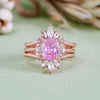 Evolvegem "Rosé Luminae" 3Pcs Pink Tourmaline Ring Set
