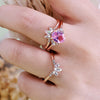 Evolvegem "Rosé Luminae" 3Pcs Pink Tourmaline Ring Set