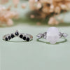 Evolvegem "Gothic Crown" 2Pcs Skull Gemstoen Ring Set