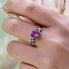 Evolvegem "Velvet Fernhold" Ruby Quartz Heart Ring