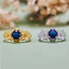 Evolvegem "Symbiosis Floral" Sapphire Floral Ring