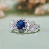 Evolvegem "Symbiosis Floral" Sapphire Floral Ring
