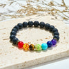 Evolvegem "Eclipse Lava" Chakra Lava Stone Bracelet