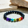 Evolvegem "Eclipse Lava" Chakra Lava Stone Bracelet