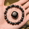 Evolvegem "Stratum Shimmer" Hematite Obsidian Beaded Bracelet