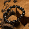 Evolvegem "Stratum Shimmer" Hematite Obsidian Beaded Bracelet