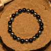 Evolvegem "Stratum Shimmer" Hematite Obsidian Beaded Bracelet