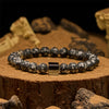 Evolvegem "Andromeda Ash" Snowflake Stone Cube Hematite Bracelet