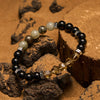 Evolvegem "Oculus Terra" Citrine Obsidian Natural Gem Bracelet