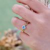 Evolvegem "Vespera's Heart" Blue Topaz Healing Ring