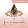 Evolvegem "Ombre Galaxy" Salt & Pepper Diamond Rhombic-Cut Ring
