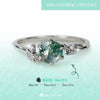 Evolvegem "Verdant Dream" Moss Agate Leaf Wrap Ring