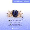 Evolvegem "Midnight Starlight" Oval Cut Blue Sandstone Zircon Ring