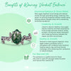 Evolvegem "Verdant Embrace" Teardrop Shaped Moss Agate Ring