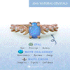 Evolvegem "Vernal Moon" Triple Goddess Opal Zircon Ring