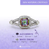 Evolvegem "Ethereal Aurora" Square Alexandrite Ring