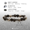 Evolvegem "Volcanic Aura" Calm & Resilience Gesmtone Bracelet