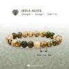 Evolvegem "Mossveil Grove" India Agate Emotional Balance Bracelet