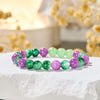 Evolvegem "Minty Grape" Moss Agate Lucky Bracelet