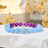 Evolvegem "Tide & Bloom" Aquamarine & Lepidolite Calm Bracelet
