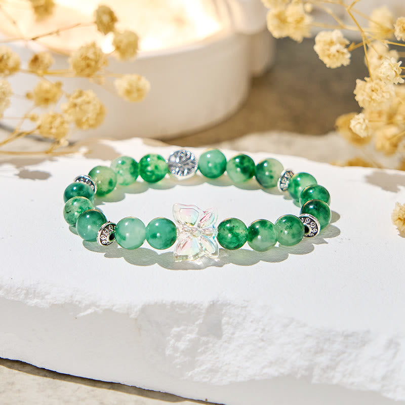 Evolvegem "Arborflora Papilio" Moss Agate Anxiety Relief Bracelet