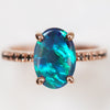 Evolvegem Sapphire With Opal 3 - Piece Ring Set