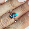 Evolvegem Sapphire With Opal 3 - Piece Ring Set